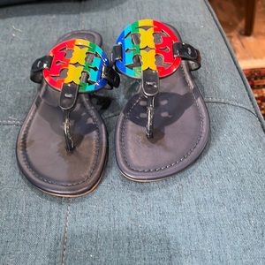 Tory Burch rainbow sandals size 7
